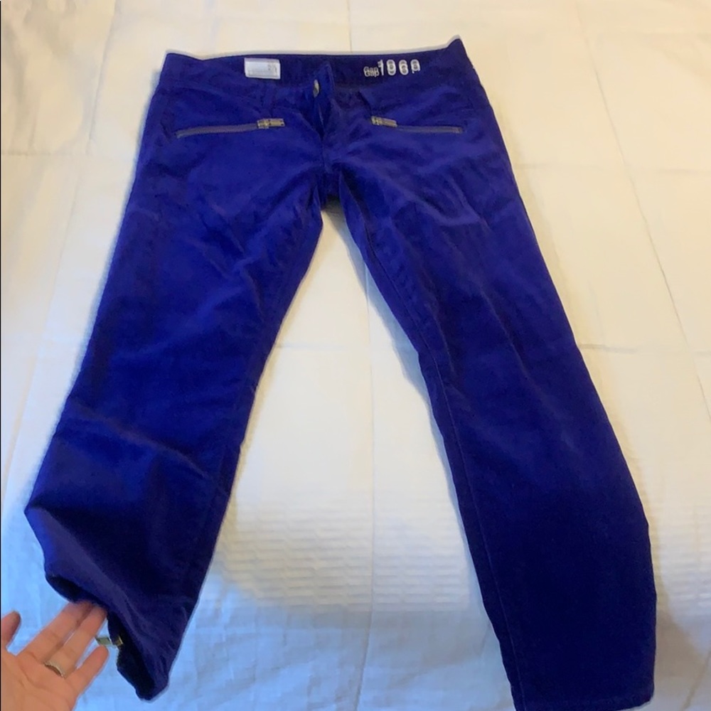 Gap  1969 Royal Blue velvet size 27P pants